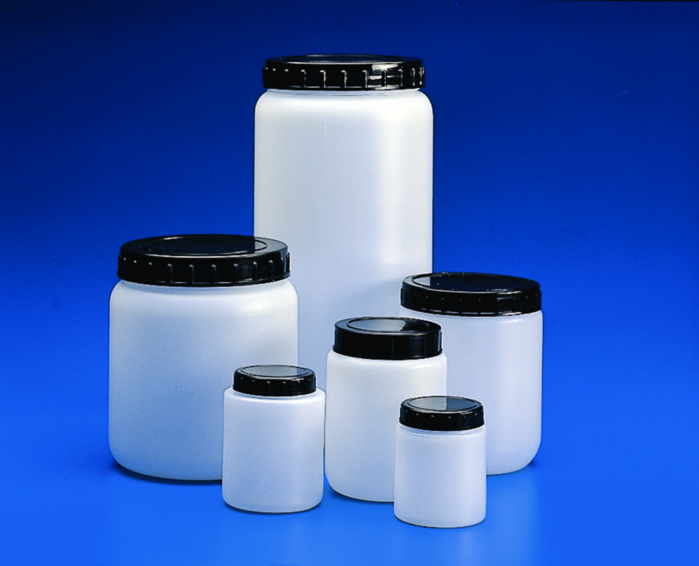 Weithalsdosen mit Schraubdeckel, HDPE