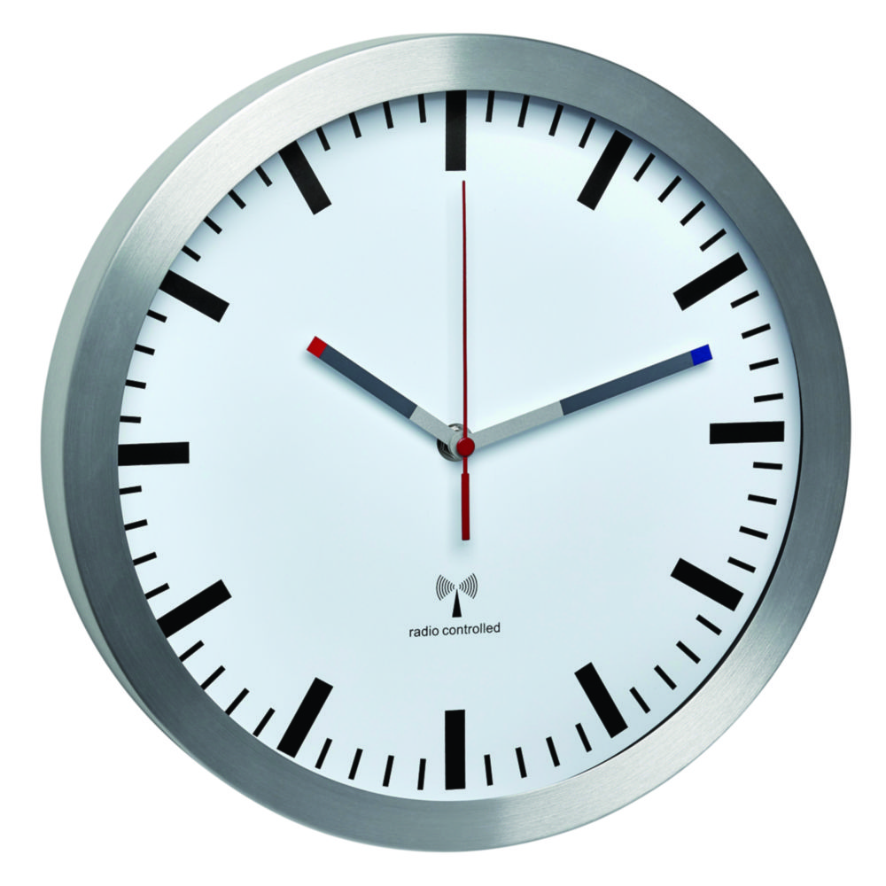 Radio controlled wall clock, scale without numbers Radio controlled wall clock, scale without numbers