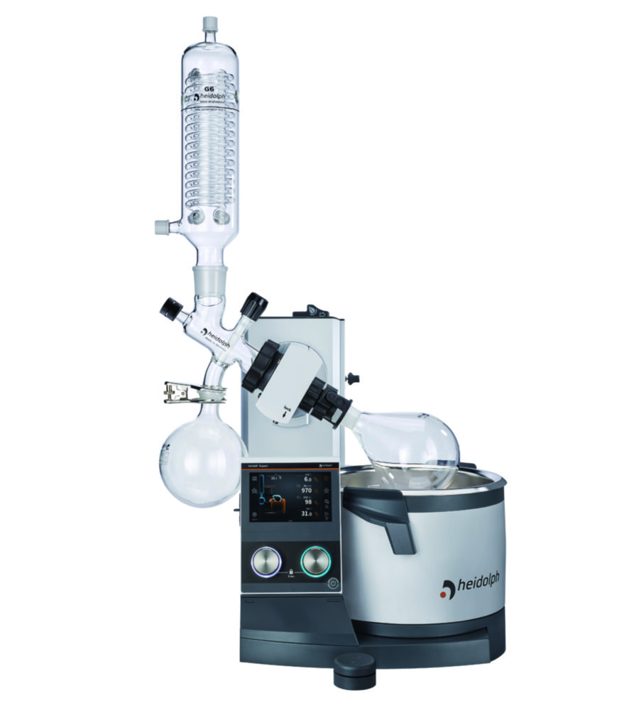 Rotary Evaporators Hei-VAP Expert Control, with hand lift, reflux condenser Rotary Evaporators Hei-VAP Expert Control, with hand lift, reflux condenser