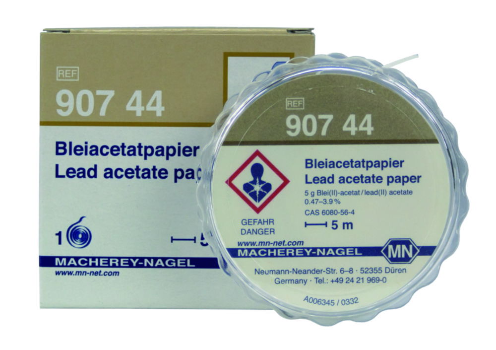 Testpapiere, Bleiacetat