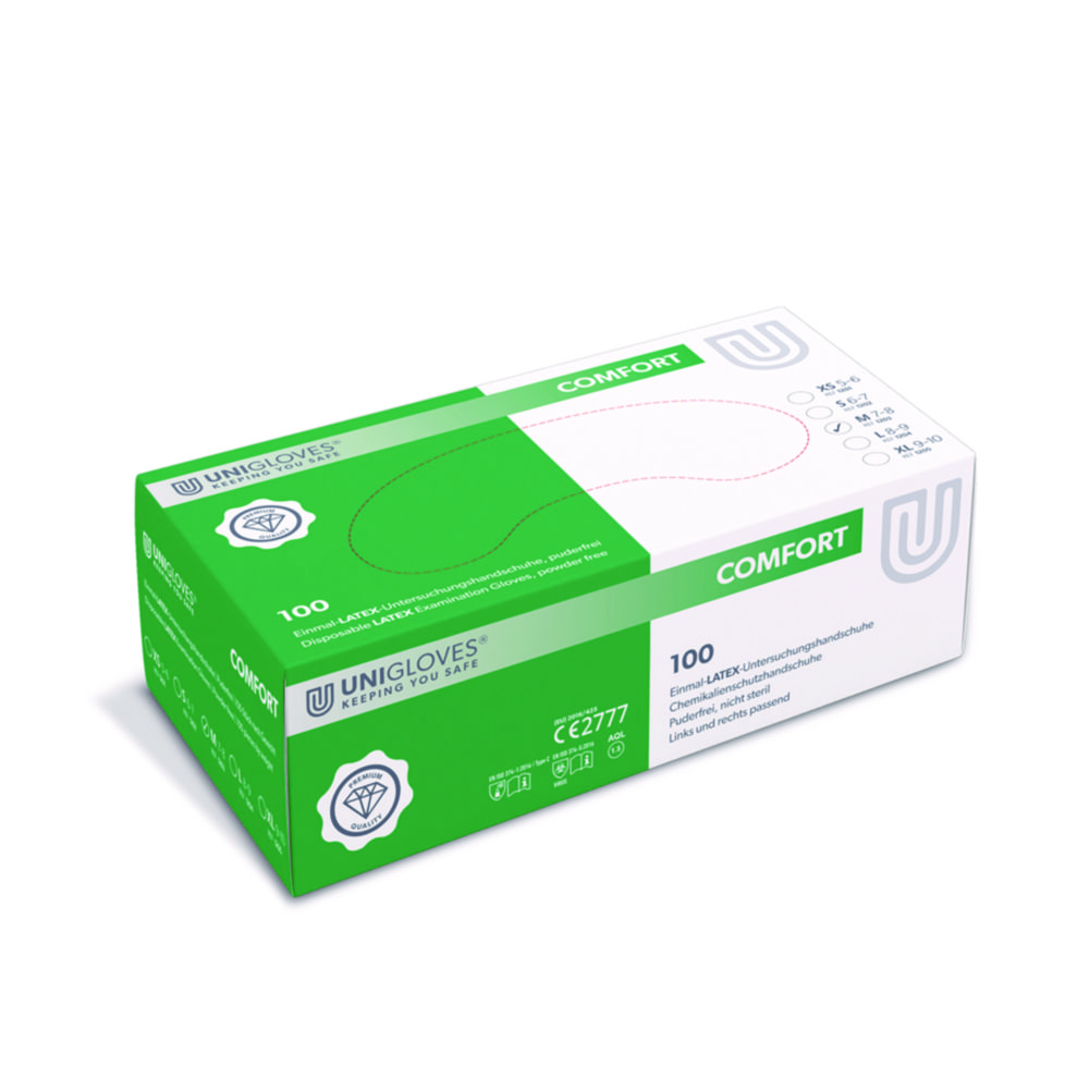 Disposable Gloves Comfort, Latex, Powder-Free Disposable Gloves Comfort, Latex, Powder-Free