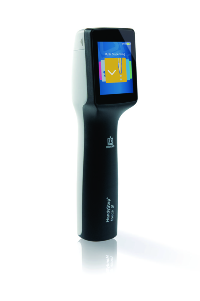 Repetitive pipette HandyStep® touch S, incl. charging stand Repetitive pipette HandyStep® touch S, incl. charging stand