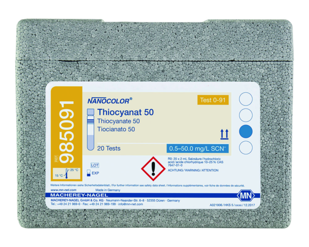 Tube tests NANOCOLOR® Thiocyanate Tube tests NANOCOLOR® Thiocyanate