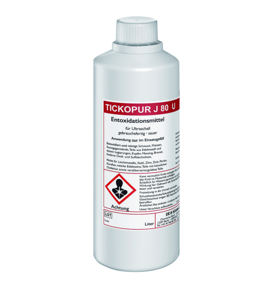Concentrates for ultrasonic baths TICKOPUR J 80 U Concentrates for ultrasonic baths TICKOPUR J 80 U