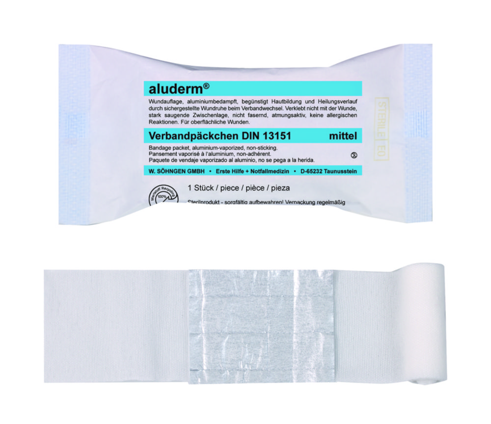 Bandages aluderm® DIN, sterile Bandages aluderm® DIN, sterile