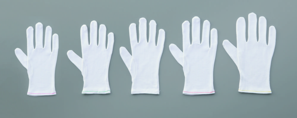 Cotton smooth glove, white Cotton smooth glove, white