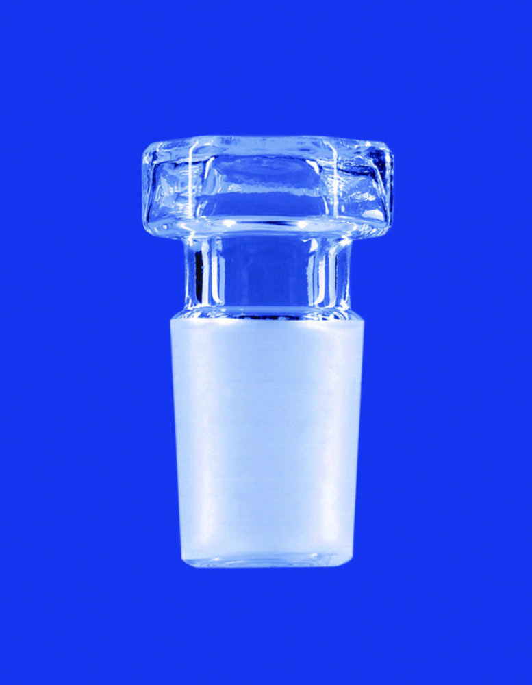 Hollow stoppers, hexagonal plate, borosilicate glass 3.3 Hollow stoppers, hexagonal plate, borosilicate glass 3.3