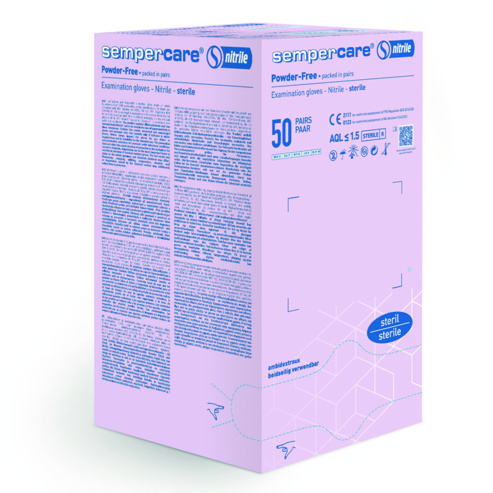 Disposable gloves, SEMPERCARE® Nitrile, sterile Disposable gloves, SEMPERCARE® Nitrile, sterile