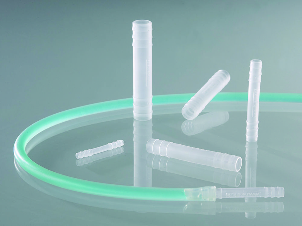 Tubing connectors, straight, PVDF Tubing connectors, straight, PVDF