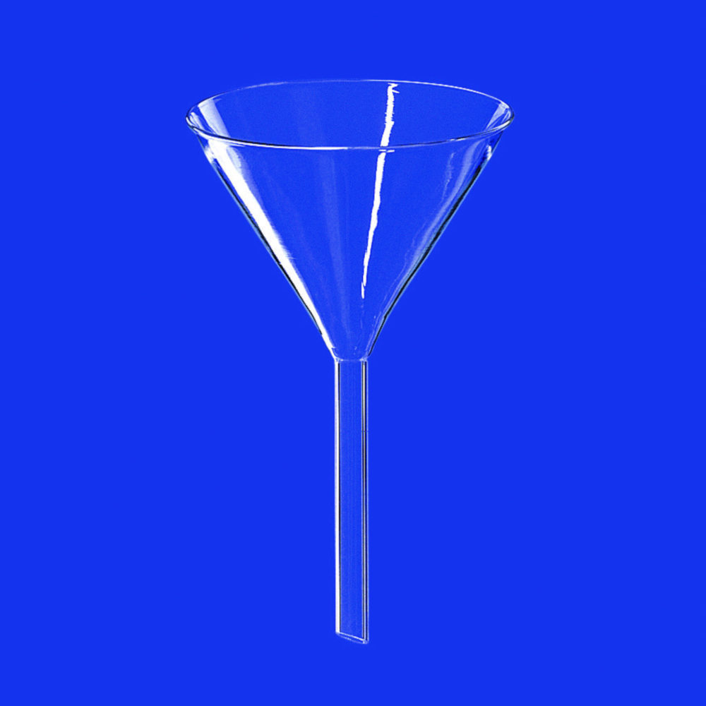 Funnels, plain, soda-lime glass Funnels, plain, soda-lime glass