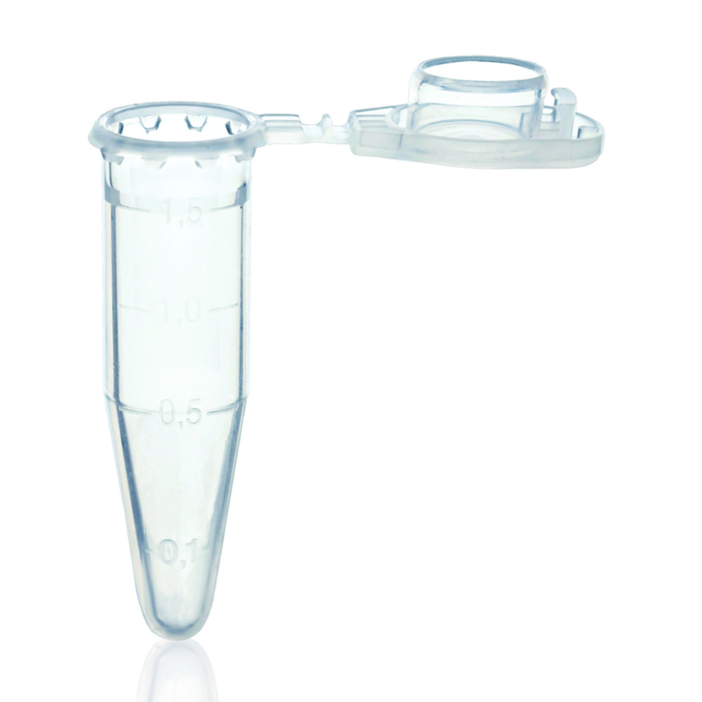 Microcentrifuge tubes, PP, with lid locking Microcentrifuge tubes, PP, with lid locking