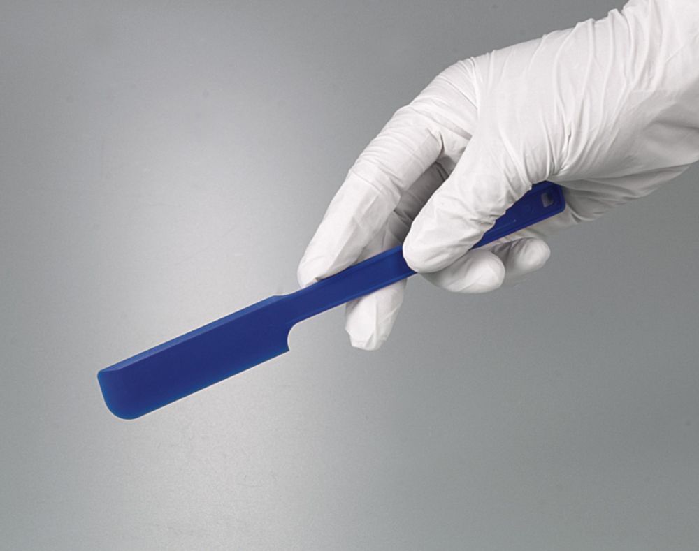 Probenspachtel, PS, Einweg, blau