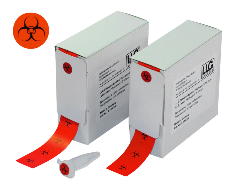 LLG-Labels with "Biohazard" Symbol LLG-Labels with "Biohazard" Symbol