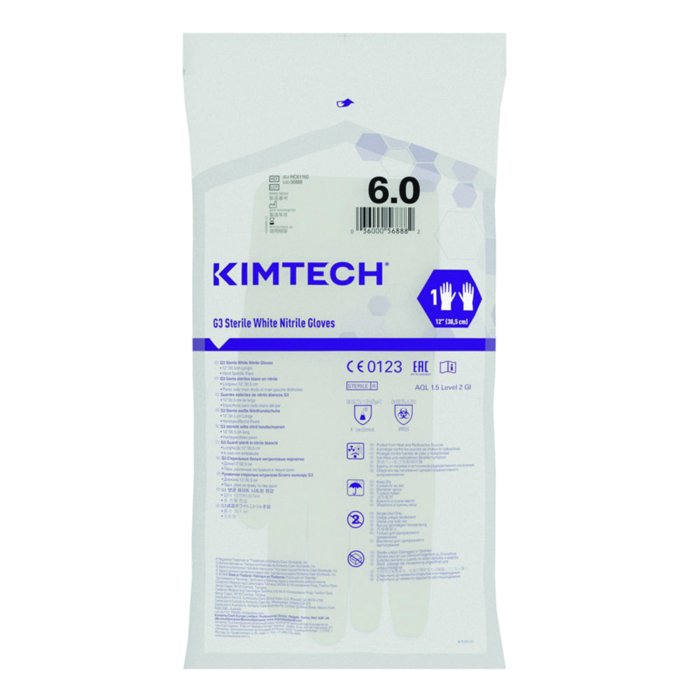 Cleanroom Gloves, Kimtech™ G3, nitrile, sterile Cleanroom Gloves, Kimtech™ G3, nitrile, sterile