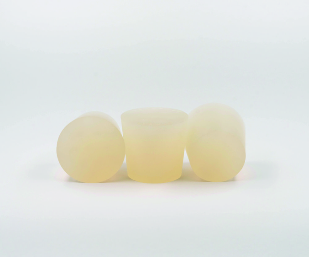 Silicone stoppers, with two holes Silicone stoppers, with two holes