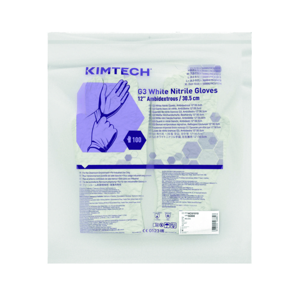Cleanroom Gloves, Kimtech™ G3, nitrile Cleanroom Gloves, Kimtech™ G3, nitrile