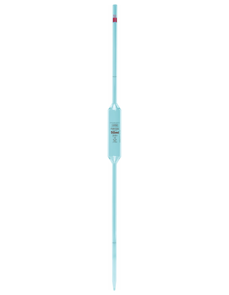 Vollpipetten Volac FORTUNA®, Kalk-Natron-Glas, Klasse AS, 2 Marken, braun graduiert