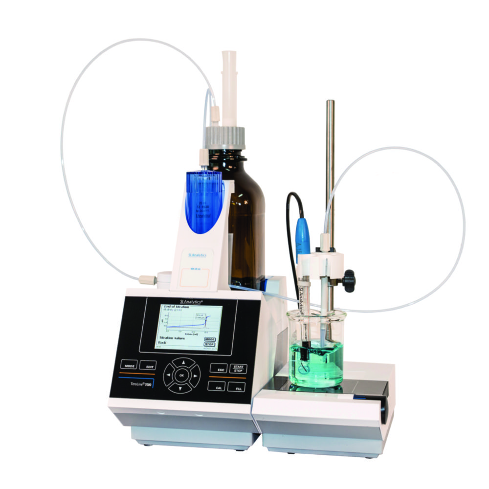 Automatischer Titrator TitroLine® 7000, mit Magnetrührer TM 235 und 50 ml Wechseleinheit