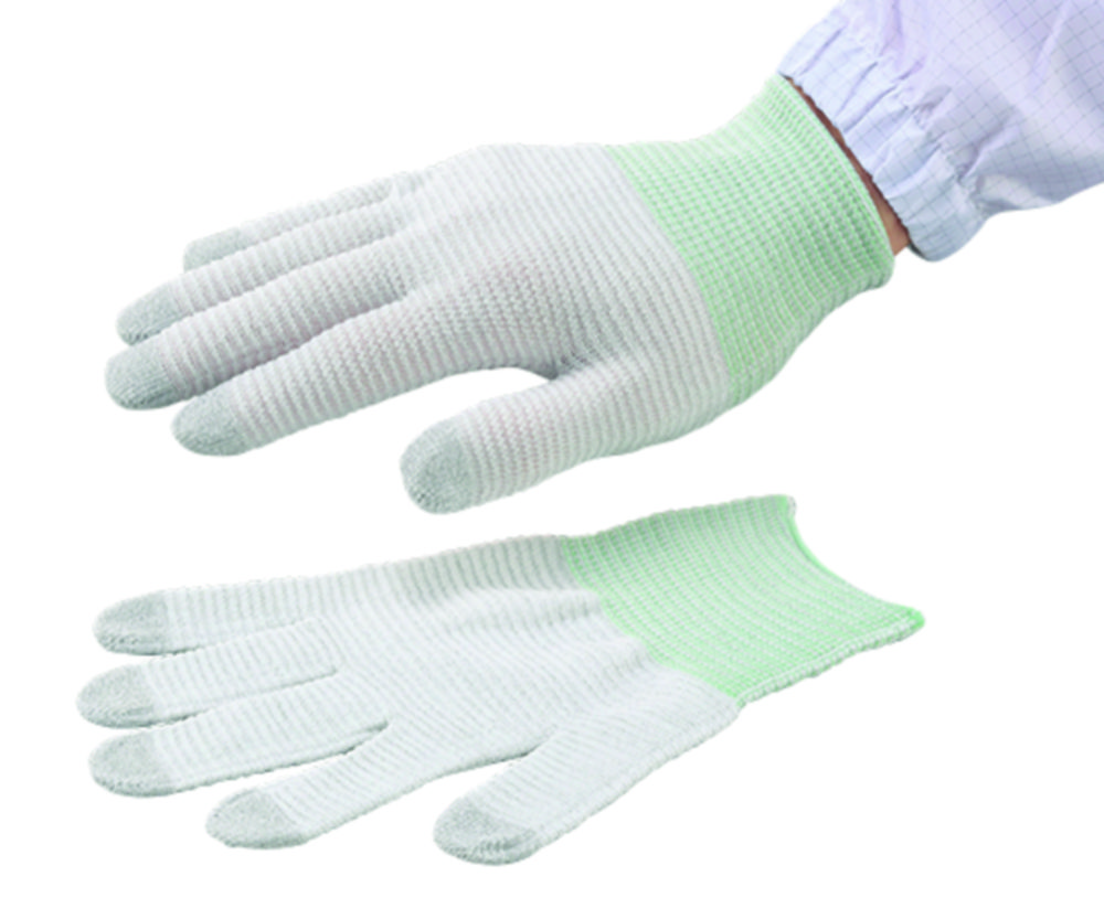 Leitfähige Handschuhe ASPURE LINE antistatisch, weiß, Nylon