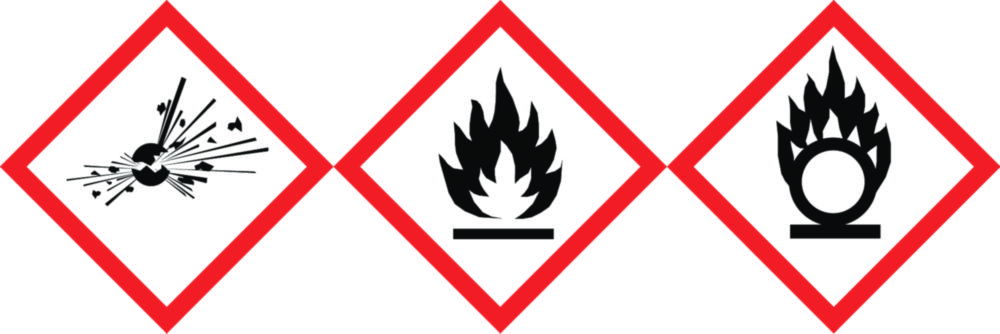 LLG-GHS Etiketten, selbstklebend, Rolle in Spenderbox