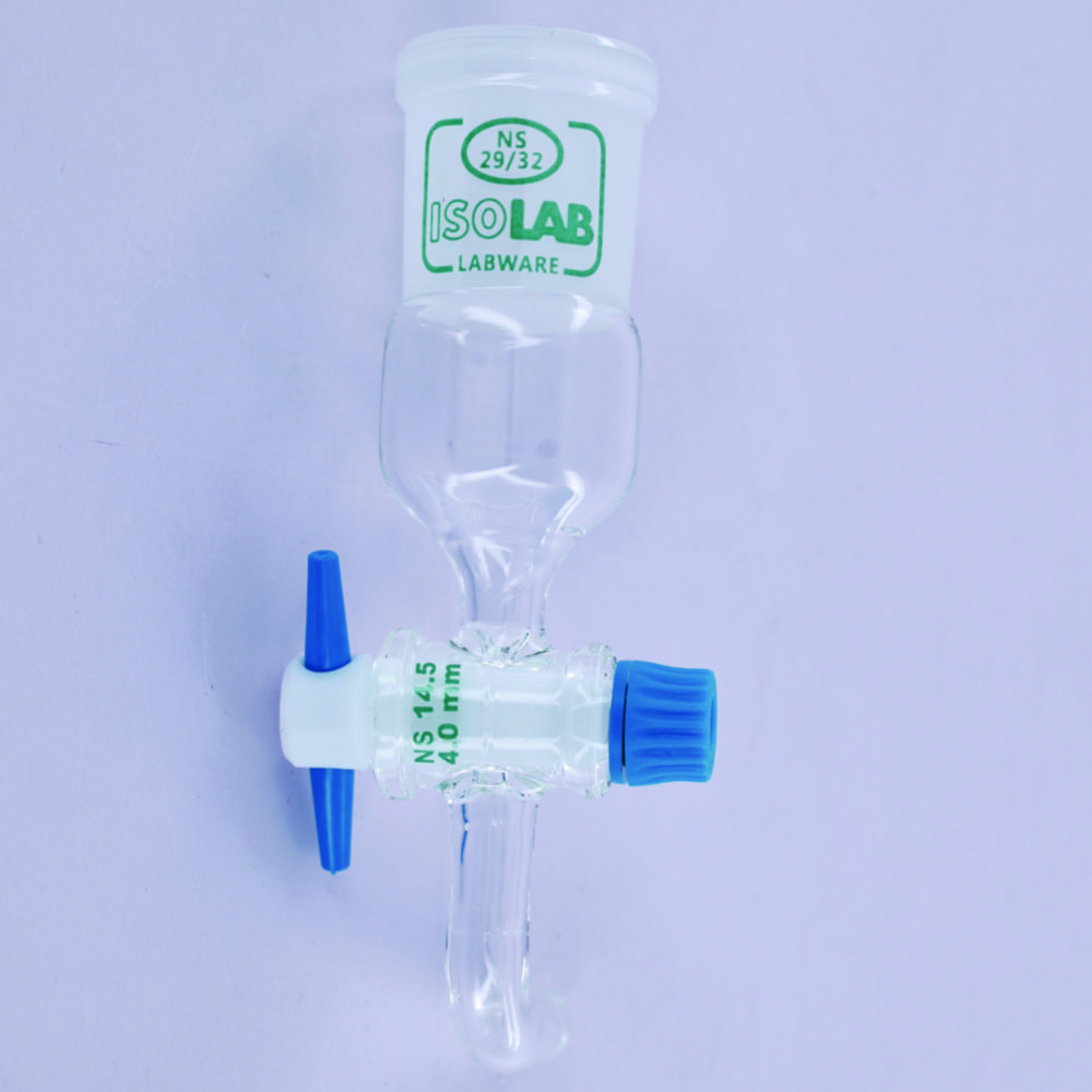 Tubing adapters, bent, with PTFE stopcock Tubing adapters, bent, with PTFE stopcock