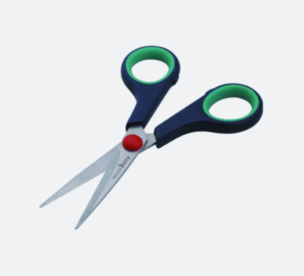 Universal scissors, stainless steel, Plastic handle Universal scissors, stainless steel, Plastic handle