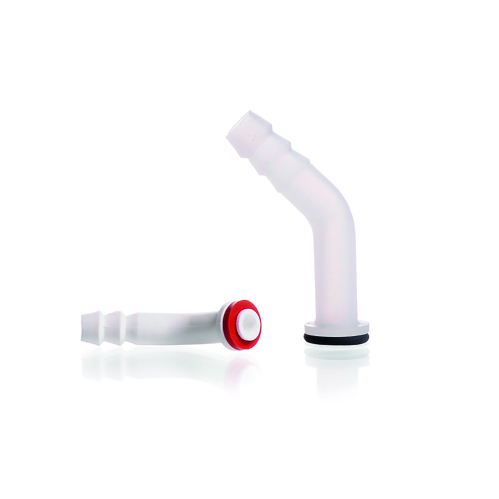 Plastic hose connection, bent, PP Plastic hose connection, bent, PP