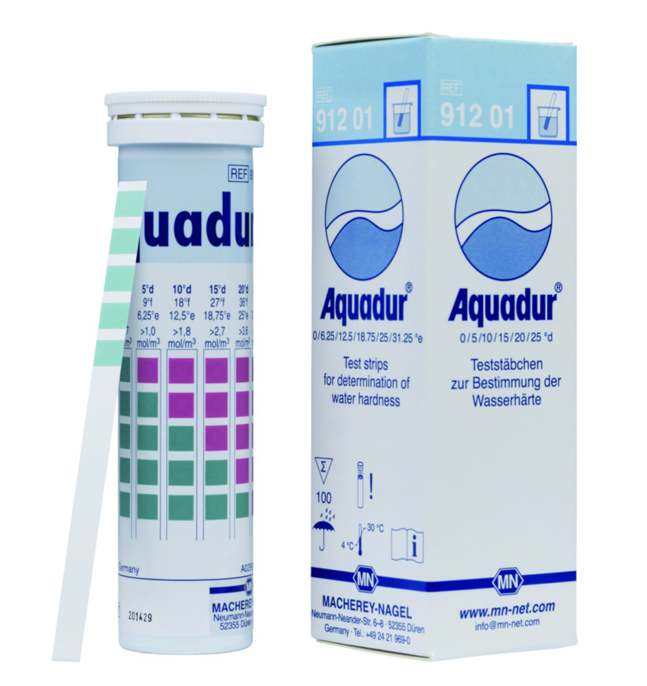 Water hardness test strips, AQUADUR® Water hardness test strips, AQUADUR®
