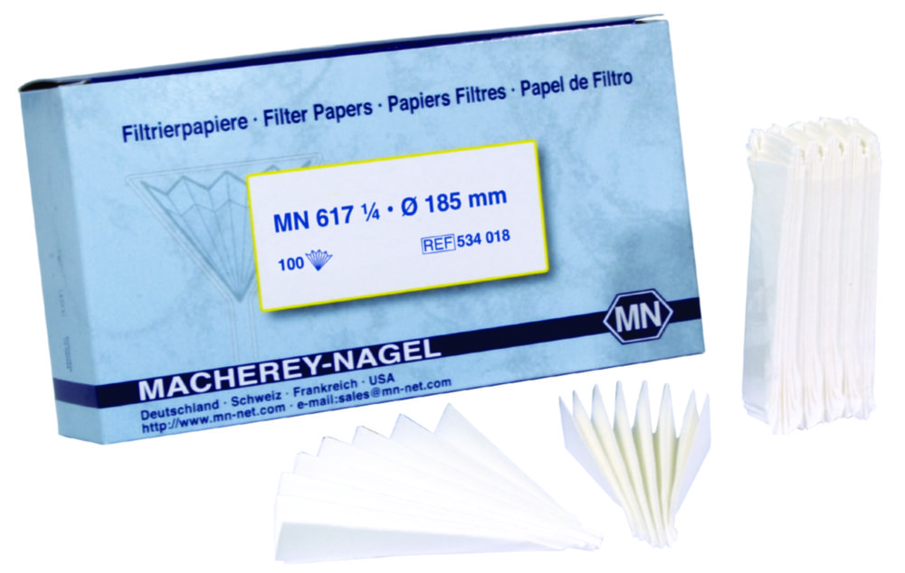 Filter paper MN 617 1/4, qualitative, folded filters Filter paper MN 617 1/4, qualitative, folded filters