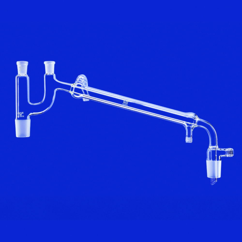 Destillierbrücken nach Claisen mit Vakuumvorstoß und GL-Anschluss, DURAN®-Rohr
