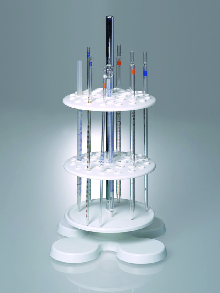 Pipettes stand, PP, chrome-plated steel Pipettes stand, PP, chrome-plated steel