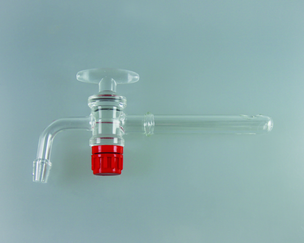 Absperrhahn für LLG-Exsikkatoren, Kalk-Soda Glas