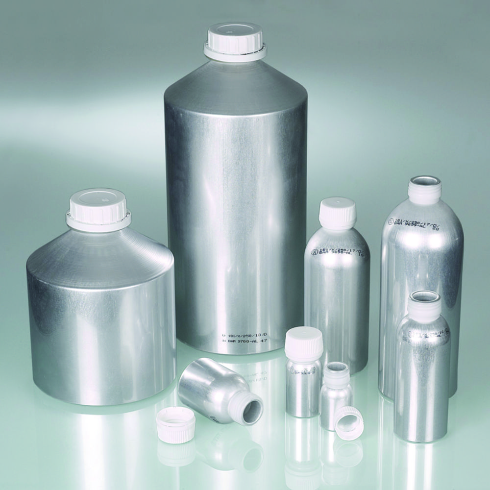 Aluminium bottles, with UN approval Aluminium bottles, with UN approval