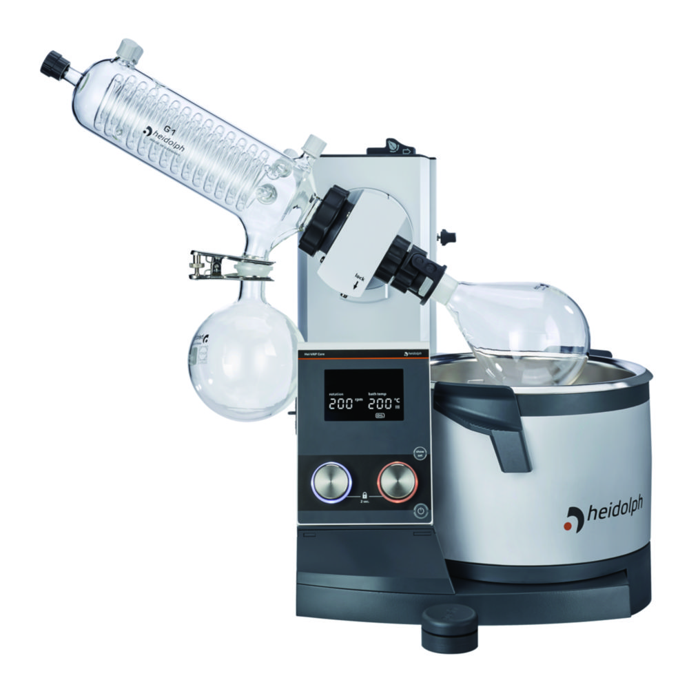 Rotationsverdampfer Hei-VAP Core, mit Handlift, Diagonalkühler