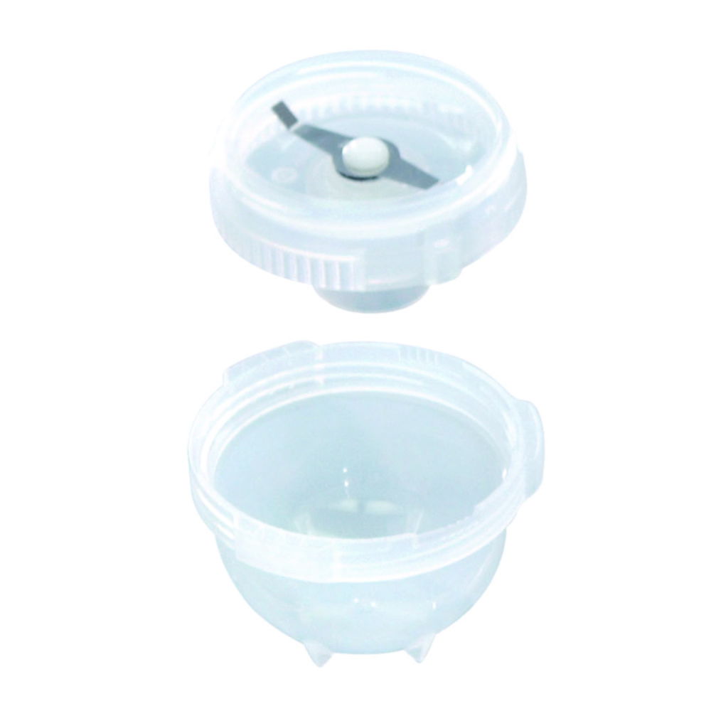 Einweg-Mahlbecher mit Edelstahl-Schläger für Batch-Mühle Tube Mill control/Tube Mill 100 control