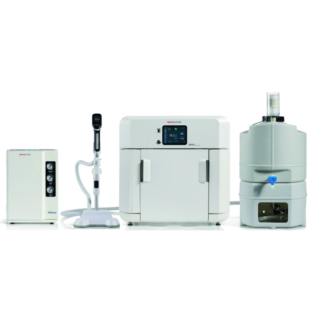 Pure and ultrapure water system Aquanex™, with external 30 l tank and pretreatment system Barnstead™ Pure and ultrapure water system Aquanex™, with external 30 l tank and pretreatment system Barnstead™