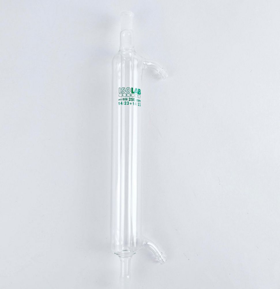 Condensers, ground glass joint, Liebig, borosilicate glass 3.3, with glass olives Condensers, ground glass joint, Liebig, borosilicate glass 3.3, with glass olives