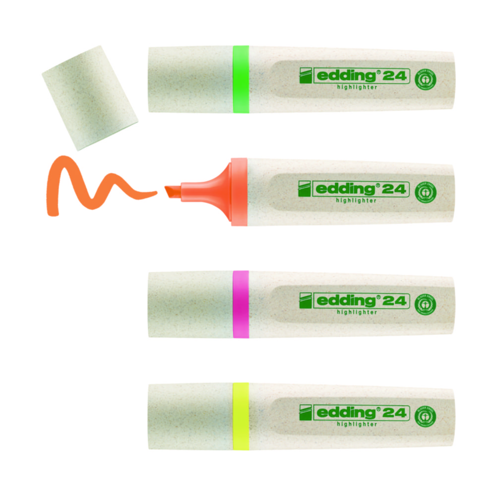 Highlighter edding 24 EcoLine, set of 4 assorted Highlighter edding 24 EcoLine, set of 4 assorted