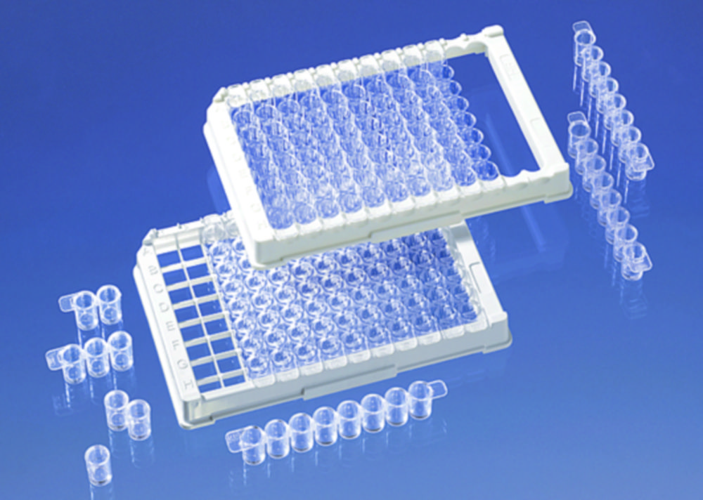 Strip plates 12 x F8 BRANDplates®, pureGrade™, without grid Strip plates 12 x F8 BRANDplates®, pureGrade™, without grid