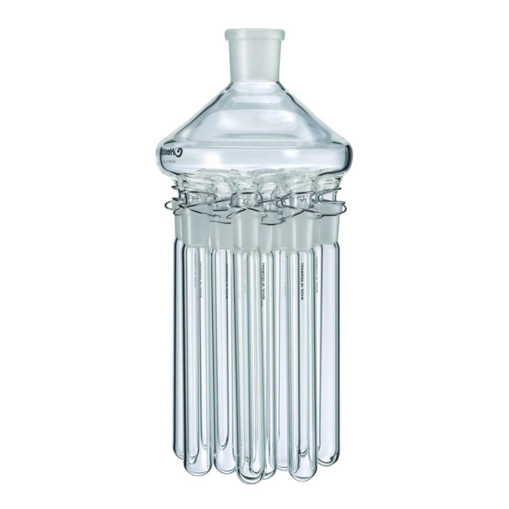 Distillation spiders with sleeves for Rotary Evaporators Hei-VAP series Distillation spiders with sleeves for Rotary Evaporators Hei-VAP series