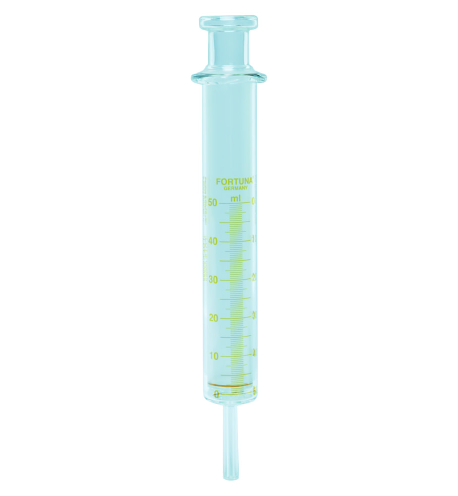 Gas syringes, FORTUNA®, soda lime glass Gas syringes, FORTUNA®, soda lime glass