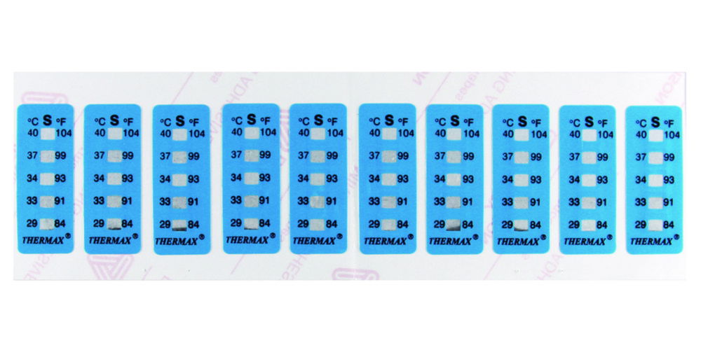 5-step irreversible temperature strips Thermax®