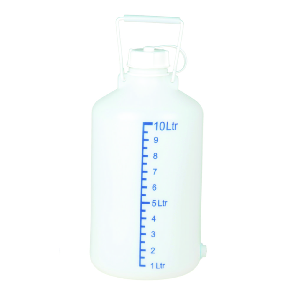 Aspirator bottles, HDPE, with scale Aspirator bottles, HDPE, with scale