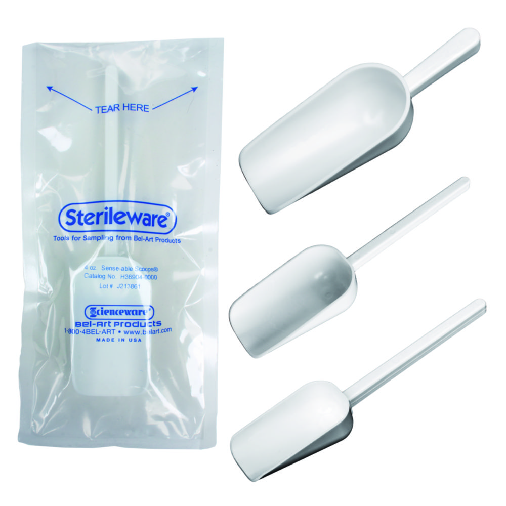 Sampling scoops, PS, sterile