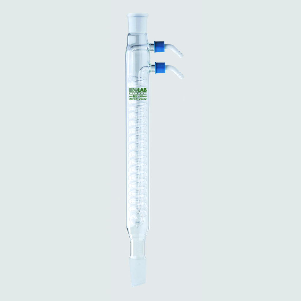 Condensers, ground glass joint, Dimroth,  borosilicate glass 3.3, PP-olive