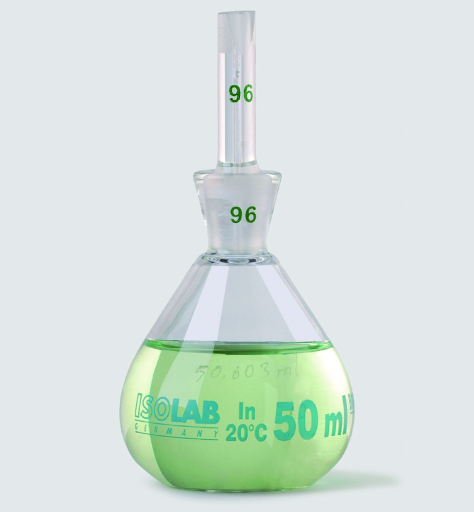 Pycnometers, Borosilicate glass 3.3., calibrated Pycnometers, Borosilicate glass 3.3., calibrated