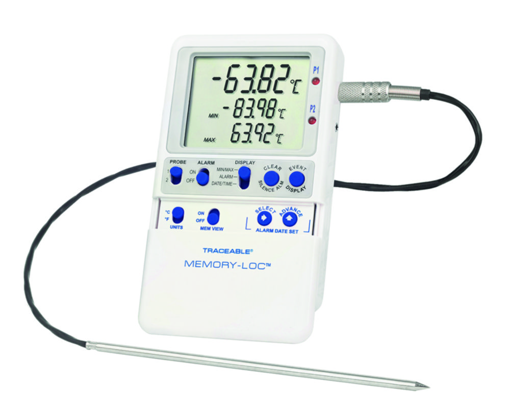 Temperature data logger Traceable® Memory-Loc™, with 1 insertion probe Temperature data logger Traceable® Memory-Loc™, with 1 insertion probe