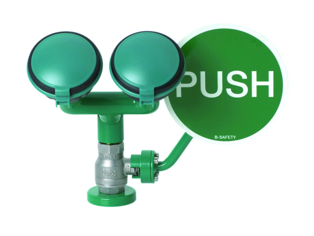 Safety Eye Showers with two 45° shower heads, for table mounting