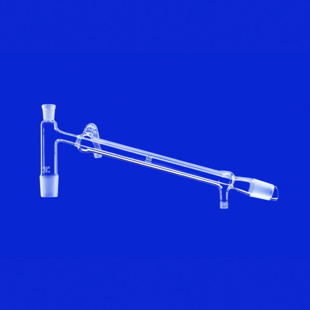 Destillierbrücken mit Liebig-Kühler und GL-Anschluss, DURAN®-Rohr