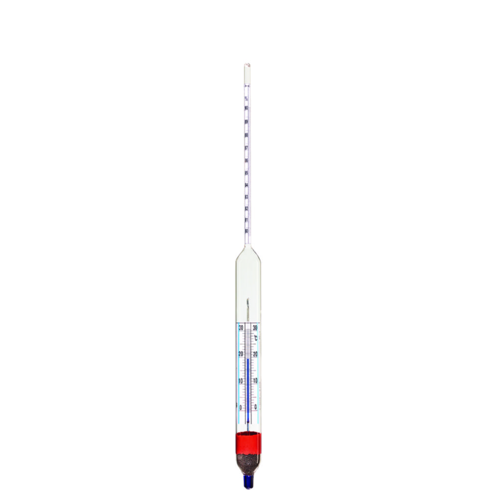 Alkoholmeter mit Thermometer